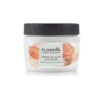 FLORENA Crème de Jour Anti-rides à l’Acide Hyaluronique, au Chèvrefeuille et à l’Huile d’Olive Fermentés (1 x 50 ml), soin anti-âge parfumé, soin hydratant raffermissant