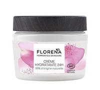 FLORENA Crème Hydratante 24H à l’Huile d’Olive et au Camélia Fermentés (1 x 50 ml), crème visage à la texture légère, soin visage pour tous types de peaux