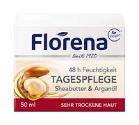 Florena Soin de jour au beurre de karité et à l'huile d'argan, végétalien, 50 ml