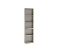 FLORENCE - Bibliothèque contemporaine 5 niches salon/bureau/chambre 30x40x182 - Meuble de rangement multifonctionnel livres dèco
