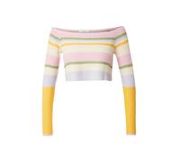 florence by mills exclusive for ABOUT YOU Pull-over 'Fresh Coconut' jaune / vert / rose clair / blanc, Taille XXL
