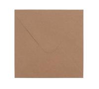 Florence Enveloppes 14 x 14 - Kraft - 100 pcs - 120 g/m² - Enveloppes Auto-Adhésives pour Faire Part de Mariage, Cartes Postales, Invitations, Cartes de Vœux
