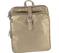 Florence Fermeture à glissière Fermeture à pression Sac à dos de ville taupe beige Cuir ORM102N