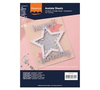 Florence Feuilles d'Acétate - A4 - 0,2 mm - 12 Feuilles Plastique - Papier Transparent pour le Scrapbooking, les Cartes de Vœux, la Peinture et l'Art Journaling