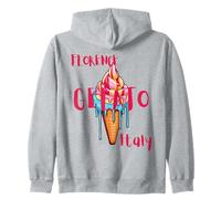 Florence Gelato Italy glace graphique été italien Sweat à Capuche