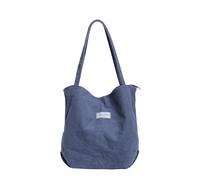 Florence Happy @ England Cambridge ElChic-Sac fourre-tout épais en velours côtelé avec fermeture éclair, élégant, durable et imperméable, Gris, Large