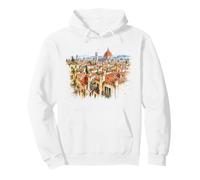 Florence Italie Toscane Italienne Aquarelle Skyline Art Sweat à Capuche