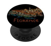 Florence Night Italy Souvenir de Voyage Panorama City Cadeau PopSockets PopGrip Adhésif