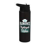 Florence Nightingale Vibes Citation Soins de santé fière infirmière Stainless Steel Insulated Water Bottle