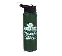 Florence Nightingale Vibes Citation Soins de santé fière infirmière Stainless Steel Insulated Water Bottle