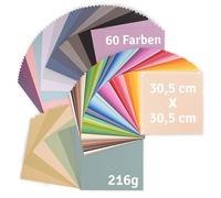 Florence Papier Cartonné 144 Feuilles de 30,5 x 30,5 cm - 3 Multipacks - Extra Grand Lot de Papier Scrapbooking pour Loisirs Créatifs, Faire-Part de Mariage, Dessin et Découpes - Lisse et Texturé