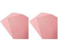 Florence Papier cartonné (216 g/m²) et papier pailleté (250 g/m²), rose, A4, 10 feuilles, pour scrapbooking, fabrication de cartes, découpe et autres travaux manuels, 800208-005 (Lot de 2)