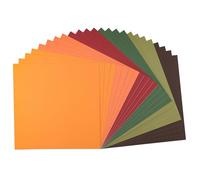 Florence Papier Cartonné Autocollant Couleurs Assorties - 30,5 x 30,5 cm - Automne - 24 feuilles - 216 g/m² - Lisse - Papier Auto-Adhésif pour Imprimante et Étiquettes Autocollantes Personnalisées