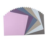 Florence Papier Cartonné Autocollant Couleurs Assorties - 30,5 x 30,5 cm - Hiver - 24 feuilles - 216 g/m² - Lisse - Papier Auto-Adhésif pour Imprimante et Étiquettes Autocollantes Personnalisées