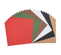 Florence Papier Cartonné Autocollant Couleurs Assorties - 30,5 x 30,5 cm - Noël - 24 feuilles - 216 g/m² - Lisse - Papier Auto-Adhésif pour Imprimante et Étiquettes Autocollantes Personnalisées