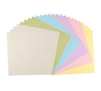 Florence Papier Cartonné Autocollant Couleurs Assorties - 30,5 x 30,5 cm - Pastel - 24 feuilles - 216 g/m² - Lisse - Papier Auto-Adhésif pour Imprimante et Étiquettes Autocollantes Personnalisées