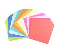 vaessen creative Florence Papier Cartonné, Couleurs D'Été, 216g, 30,5 x 30,5 cm, 12x5 Feuilles, Surface Lisse, pour Peindre, Scrapbooking, Cartographie, Perforatrice et Plus, Multi