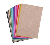 Florence Papier cartonné pailleté - A4 - Multicolore - 40 feuilles de papier kraft - Papier scrapbooking pour fabrication de cartes et autres travaux manuels - 250 g/m²