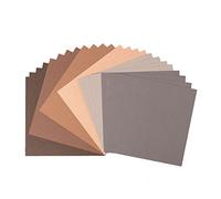 Florence Papier Cartonné Rugueux - 15,2 x 15,2 cm - Marron - 24 feuilles - 216 g/m² - pour Scrapbooking, Carterie, Perforation et Faire Part de Mariage