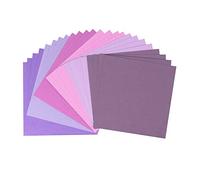 Florence Papier Cartonné Rugueux - 15,2 x 15,2 cm - Violet - 24 Feuilles - 216 g/m² - pour Scrapbooking, Carterie, Perforation et Faire Part de Mariage
