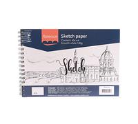 Florence Papier Dessin - A4 - 60 feuilles - 130 g/m² - Bloc de Papier pour Esquisses et Croquis - Carnet de Dessin - Sketchbook pour Crayon Graphite, Feutres et Marqueurs