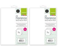 Florence Papier Multitechnique - A4 - Blanc - 240 g/m² - 10 feuilles - Lisse - Papier pour Aquarelle, Dessin, Scrapbooking, Art Journaling et Cartes (Lot de 2)