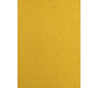 Florence Papier Pailleté Jaune - A4 - 5 - 350 g/m² - Doré - Papier Cartonné à Paillettes pour Loisirs Créatifs, Scrapbooking et Cartes de Vœux