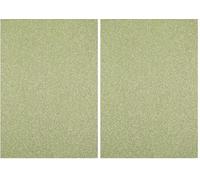 Florence Papier Pailleté Vert - A4-5 - 350 g/m² - Vert Clair - Papier Cartonné à Paillettes pour Loisirs Créatifs, Scrapbooking et Cartes de Vœux (Lot de 2)