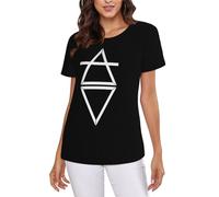 Florence Rock and The Machine T-shirt d'été à manches courtes graphique multiface pour femme, C-7., M