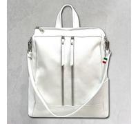 Florence Sac À Dos Femme En Cuir Véritable City Sac Blanc ORF100W
