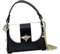 Florence Sac en cuir Sac à bandoulière noir blanc OTF833SW