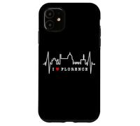 Florence Skyline Italie Battement de Cœur J'aime Firenze Coque pour iPhone 11