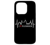 Florence Skyline Italie Battement de Cœur J'aime Firenze Coque pour iPhone 15 Pro