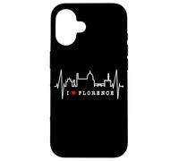 Florence Skyline Italie Battement de Cœur J'aime Firenze Coque pour iPhone 16