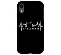 Florence Skyline Italie Battement de Cœur J'aime Firenze Coque pour iPhone XR