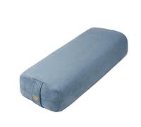 Florensi Coussin de yoga en velours luxueux pour yoga réparateur - Grand coussin rectangulaire avec poignée de transport - Coussin de méditation - Lavable en machine - Bleu clair