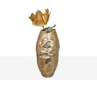 FLORERO ALUMINO DORADO