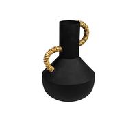 FLORERO METAL NEGRO ASAS C/MIMBRE
