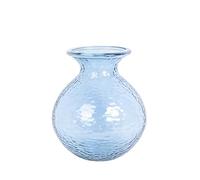 FLORERO VIDRIO RECICLADO AZUL