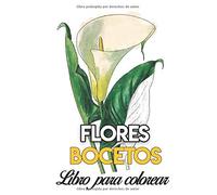 Flores Libro Para Colorear: Bocetos Para Colorear Acuarela Pintura Acrílico