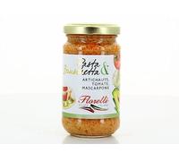 FLORESSIL - Sauce Pasta et Bruschetta Artichauts Tomates au Mascarpone Savoureuse, Pot 190G - Lot de 4