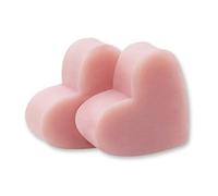 Florex Lot de 4 savons en forme de cœur au lait de brebis Parfum magnolia Rose Cœurs