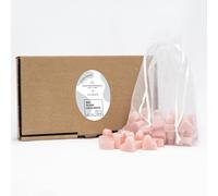 Florex Lot De 50 Mini Savons Au Lait De Brebis En Forme De Coeur - Savon Naturel Fait À La Main - Pour Baptême, Communion, Confirmation, Bonbonnière - Dans Une Boîte Cadeau (Magnolia - Rose)