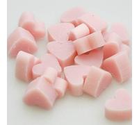 Florex Schafmilchseife Lot de 100 mini savons en forme de cœur rose dans une pochette en organza