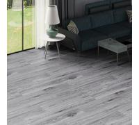 FLOREXP Revêtement de sol en vinyle - Linoléum avec effet bois, à décoller et à coller, dalles de sol, auto-adhésif, 2,0 mm 36 pièces, imperméable, pour cuisine, salon (5,02 m², gris lavé)