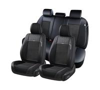 FLORICH Housses de siège Auto, Coussins de siège de Voiture en Similicuir Respirant, Ensemble Complet imperméable, s'adaptent à la Plupart des véhicules, berlines et VUS, Noir
