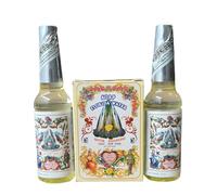 Florida Aqua Lot de 2 savons de bar Aqua 70 ml + savon de bar naturellement écologique Floride 95 g - Pérou - New York | Combinaison spirituelle pour réussir