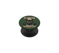 Florida Come on in The Water is Fine Alligator Humour PopSockets PopGrip Adhésif