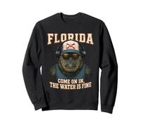 Florida Come on in The Water is Fine Alligator Humour Sweatshirt