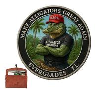 Florida Crocodile Collectible Coin | Alligator Commémoratif Alligator Humour Humour Keepsake Coin | Cadeau De Souvenirs Historiques pour Les Hommes Collectionneurs Adultes